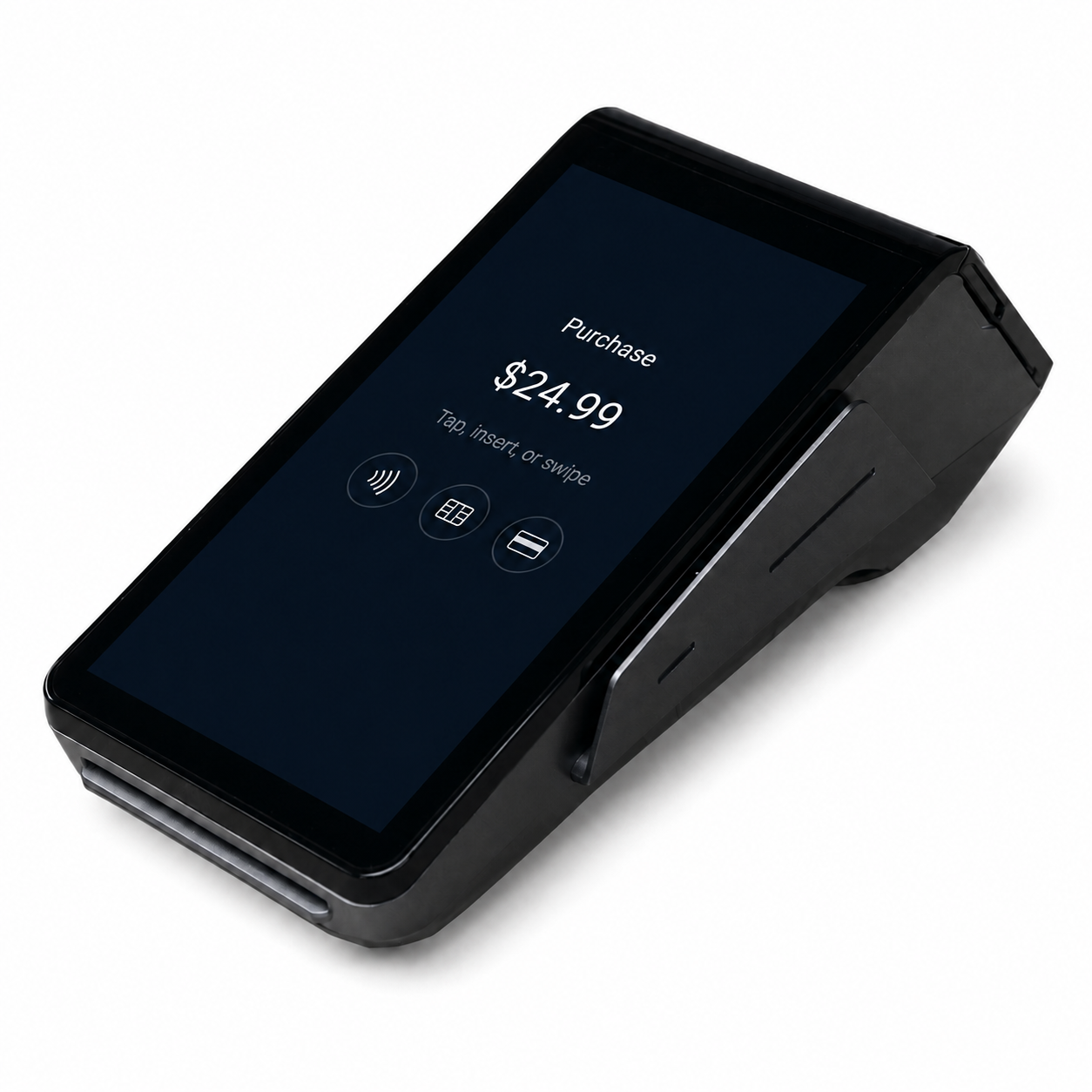 Close-up of the BoltPOS payment terminal